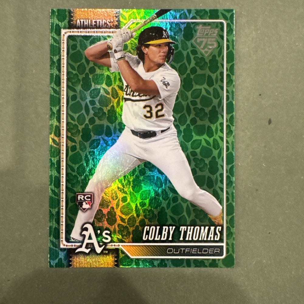 2026 Topps Series 1 Colby Thomas RC Green Holiday Foil #213